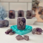 A mystical and luxurious crystal bar soap with an amethyst stone, offering mystical and enlightening properties