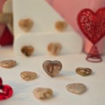 Flower Agate Crystal Heart on a white background