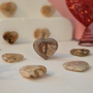 Flower Agate Crystal Heart, a symbol of love and positivity