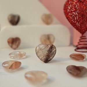 Crimson Healer Hematoid Quartz Crystal Heart